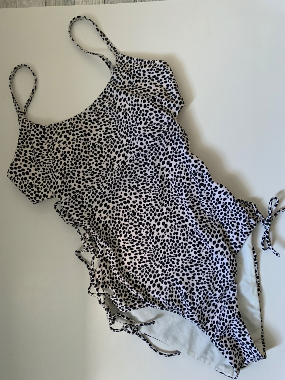 Spotted Leopard One Piece Bathing Suit Size M